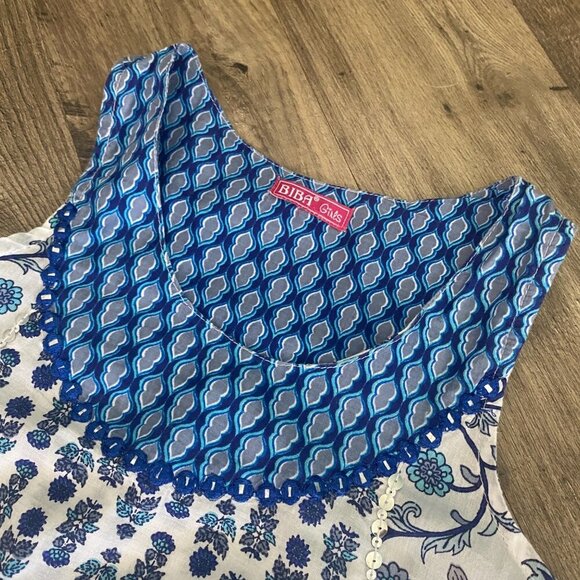 Biba Girls Sleeveless Indian Dress Size 6/7 - Picture 3 of 9